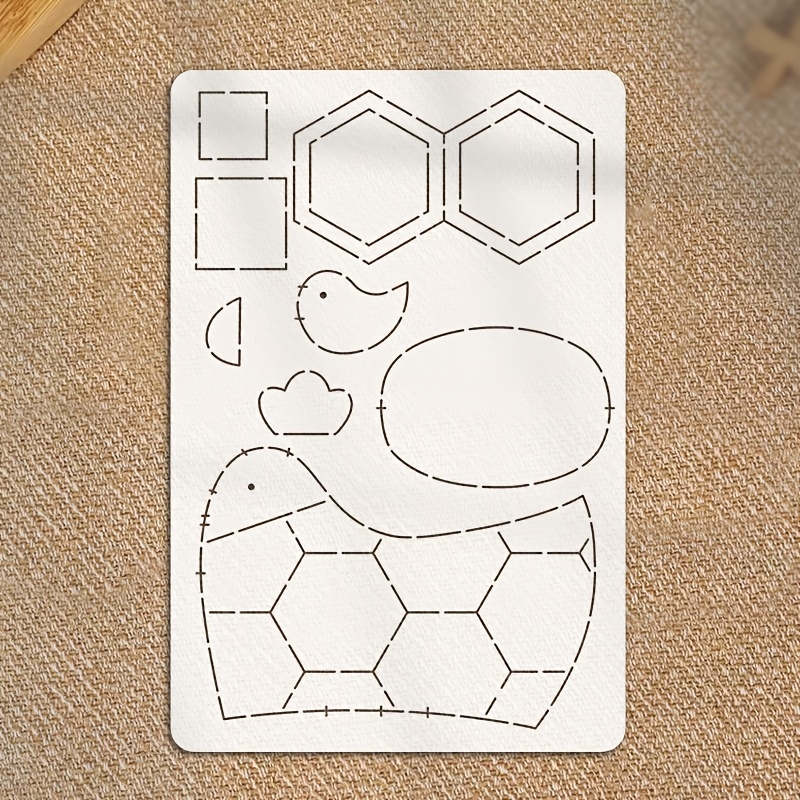 TEMU 1pc Handmade Diy Tracing Template Diy Hen Pattern Pet Sewing Template, Easter Hen Storage Basket Template, Diy Templates For Craft Enthusiasts