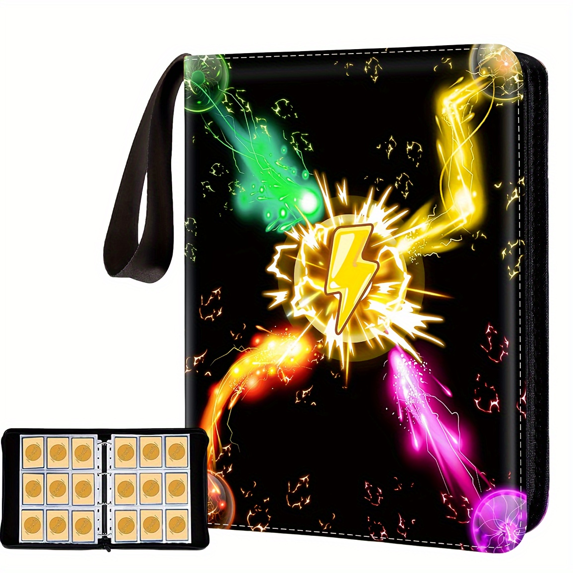 Card Binder 4/9-pocket, 400/900 Pockets Card Holder Album With 50 Removable Sleeves For Standard Size Cards Tcg Trading Card Binder Display Storage Carrying Case