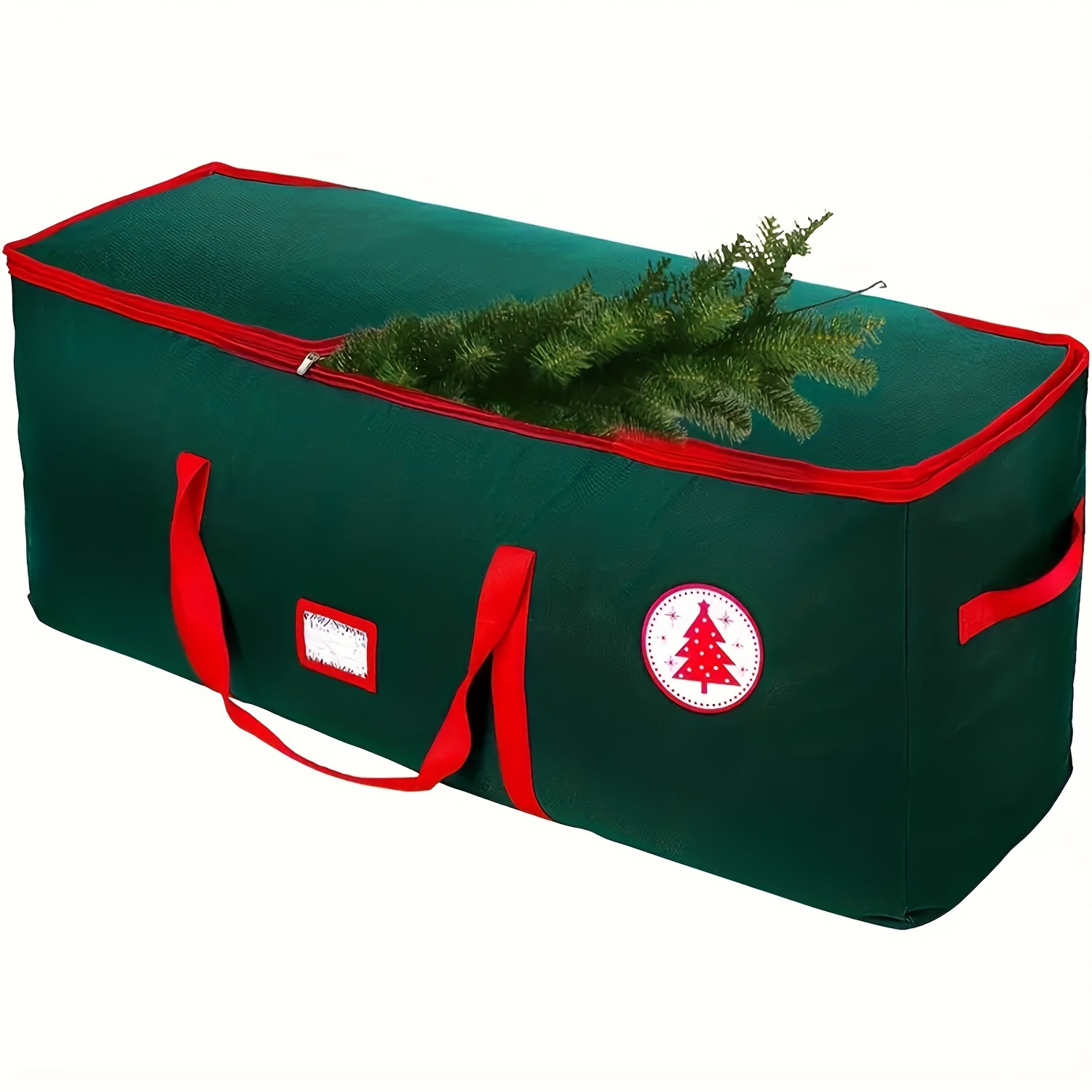 

Extra Large Christmas Tree Storage Bag - Suitable For 7ft Artificial Trees, Handles, Stylish Double Zippers And Label Pockets, Waterproof And Tear-resistant Bag, Suitable For Long- Use, Tree Storage