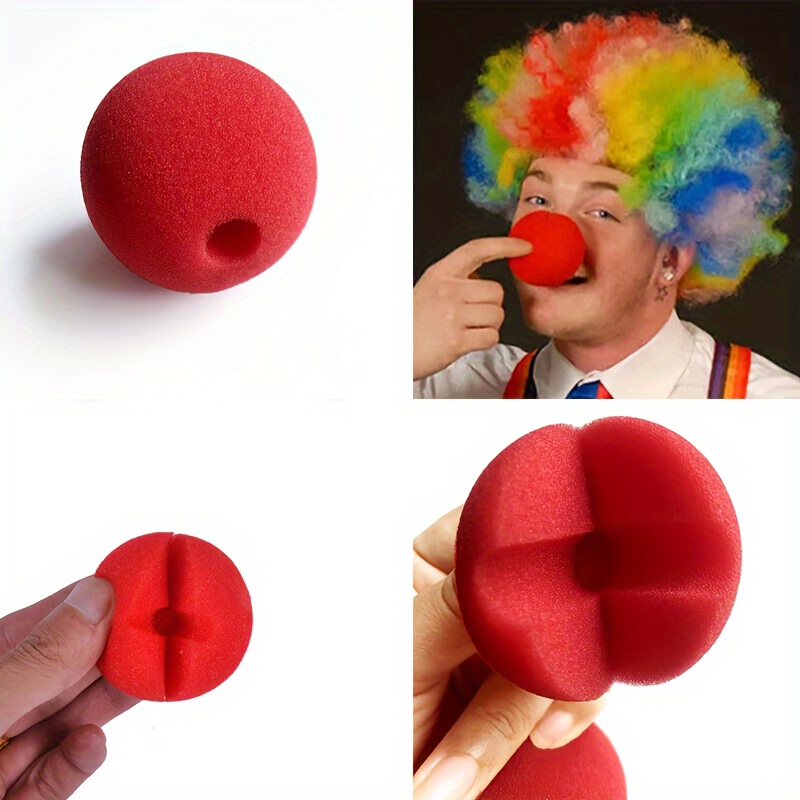 20 Red Circus Clown Nose Christmas Costume Party Cosplay Red Nose Day  Halloween Decorations