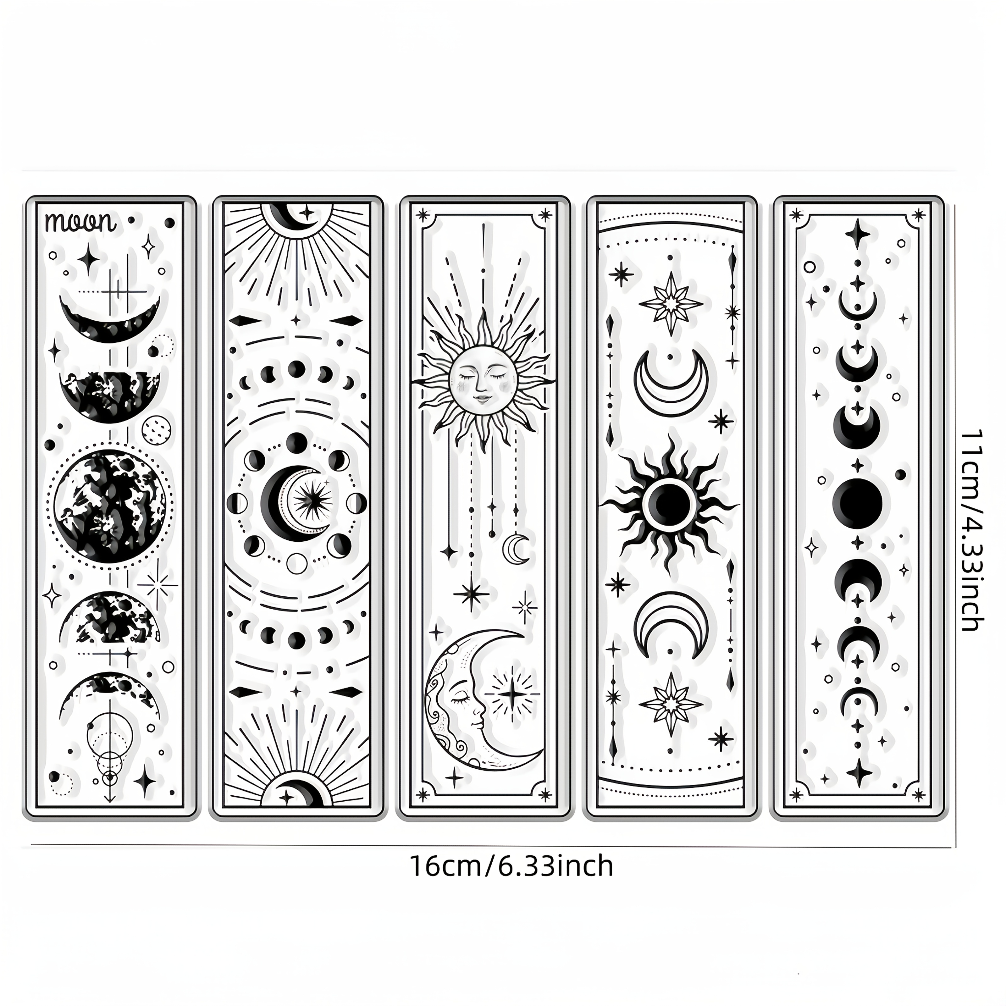 1pc Planet Moon Label Transparent Stamp, Celestial Bookmark, Transparent Stamp For Card Making, Diy Decoration, Painting Supplies