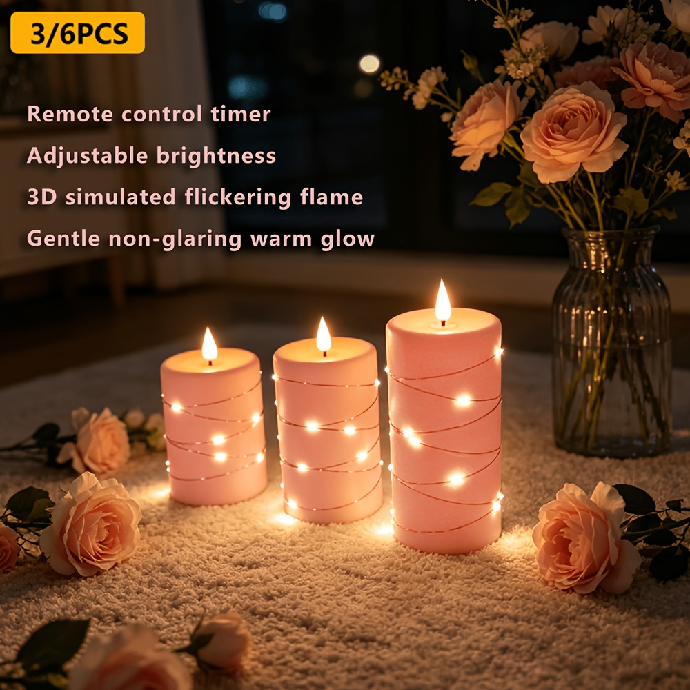 item picture flameless electronic candle lights suitable for proposal and wedding scene decoration holiday family gathering party  