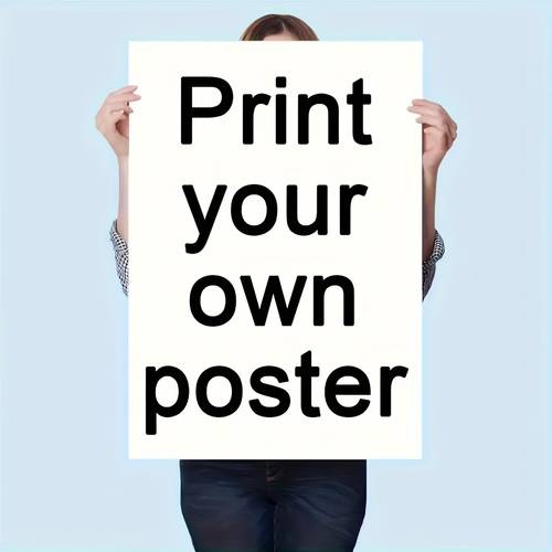 custom photo text poster print personalized canvas prints suitable for weddings birthdays photo displays sizes modern wall decor frameless for hanging your own pictures for posters 2d flat room decor