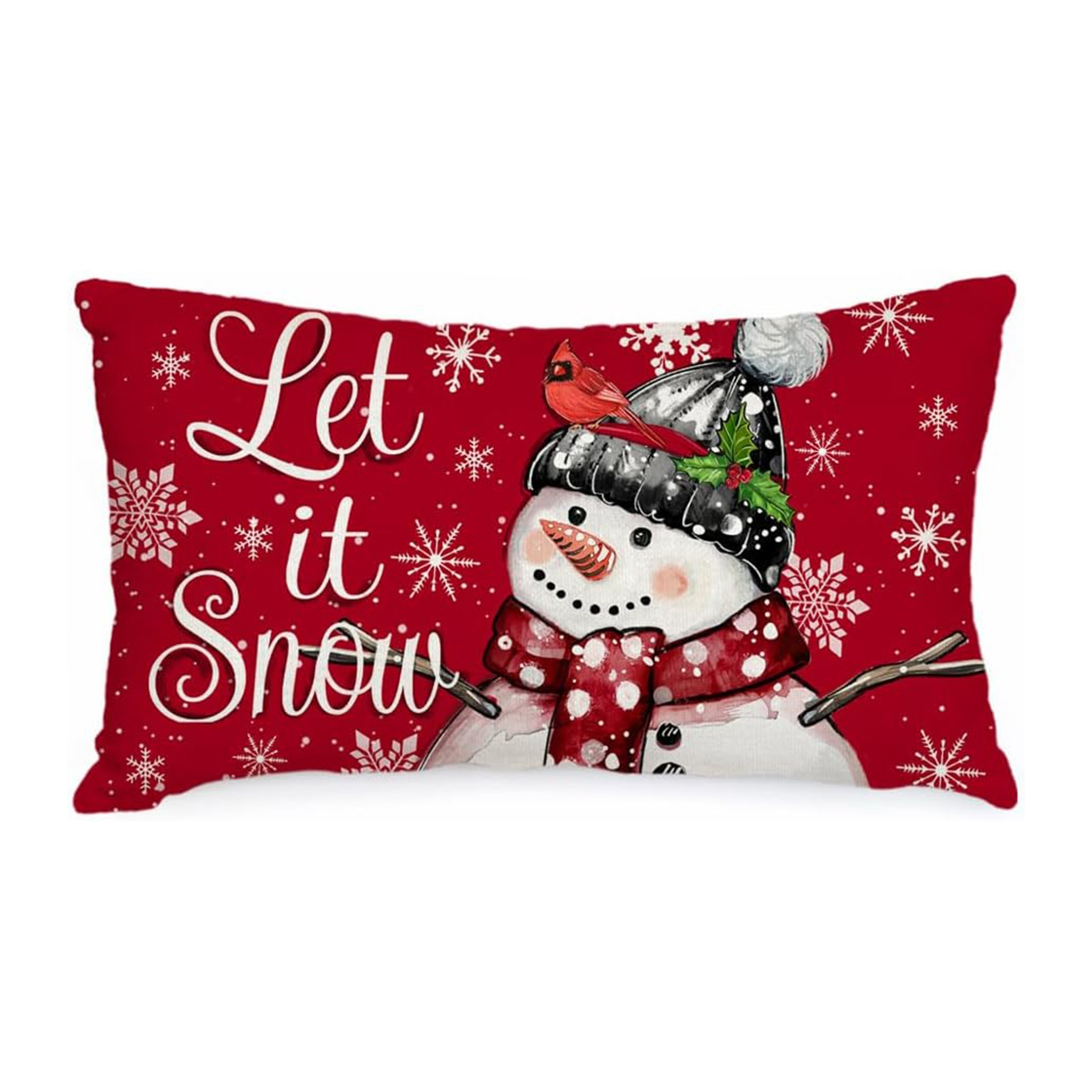 

Christmas 12x20 - Snowman & , Decor For Sofa (zippered Polyester , )