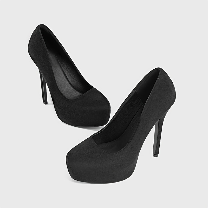 Pointed Toe Stiletto Heeled Pumps For Women, Black High Heels, Women's  Commuter Work Shoes