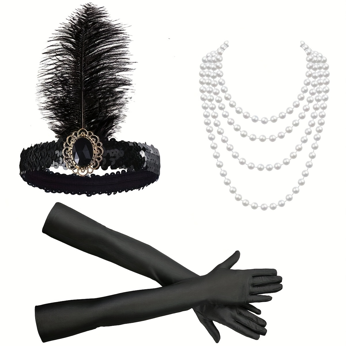 Set Of 3, 1920s Vintage -themed Decoration Kit, Perfect For Wedding Celebrations, Makeup Balls, And Bachelorette…: retailer-supplied image