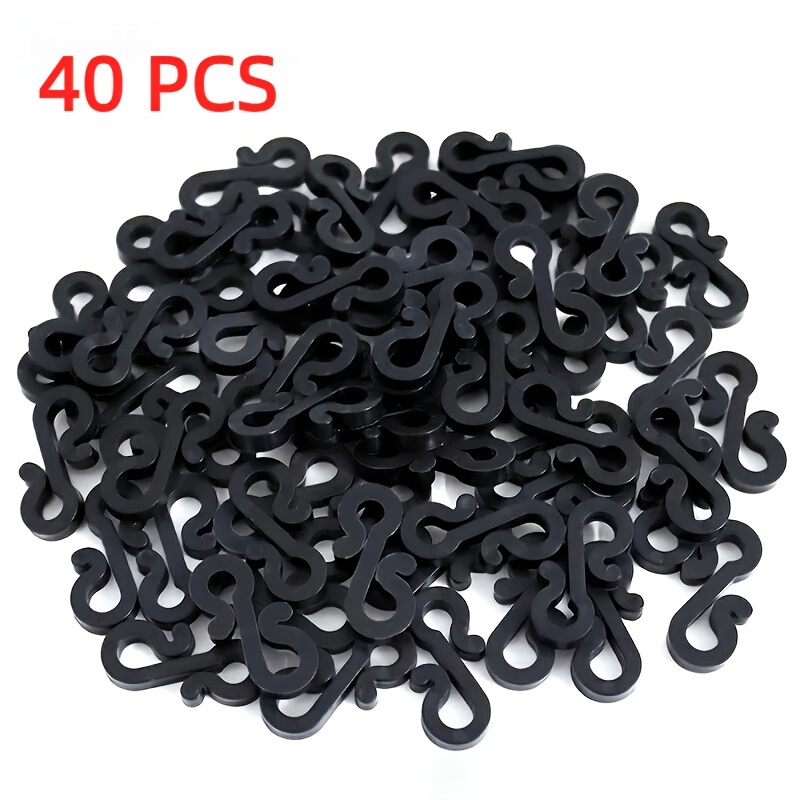 TEMU 40pcs Multifunctional Christmas Decor Hooks Outdoor String Light Clip Clamps No Required Hangers For Xmas New Year Party Wedding All Festival