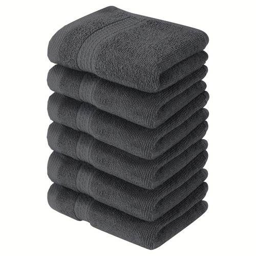 set of 6 premium washcloths 13 x 13 inches super absorbent and soft ideal for bathroom spa gym and facial use assorted colors