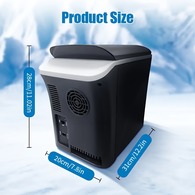 1.98gal Portable Fridge, 12 Volt Car Refrigerator with Cooler and Warmer, Fast Cooling Multifunctional Portable Freezer for Car, RV, Truck, Boat, Van, Travel, Outdoor Camping