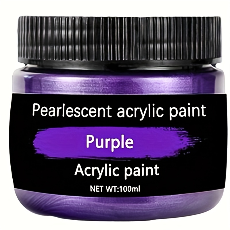 TEMU Metallic Acrylic Paint, 12-color Acrylic Paint Set, 3.38oz/100ml Bottle, With Bright Colors, Suitable For Artists To Paint On Rocks, Wood, And