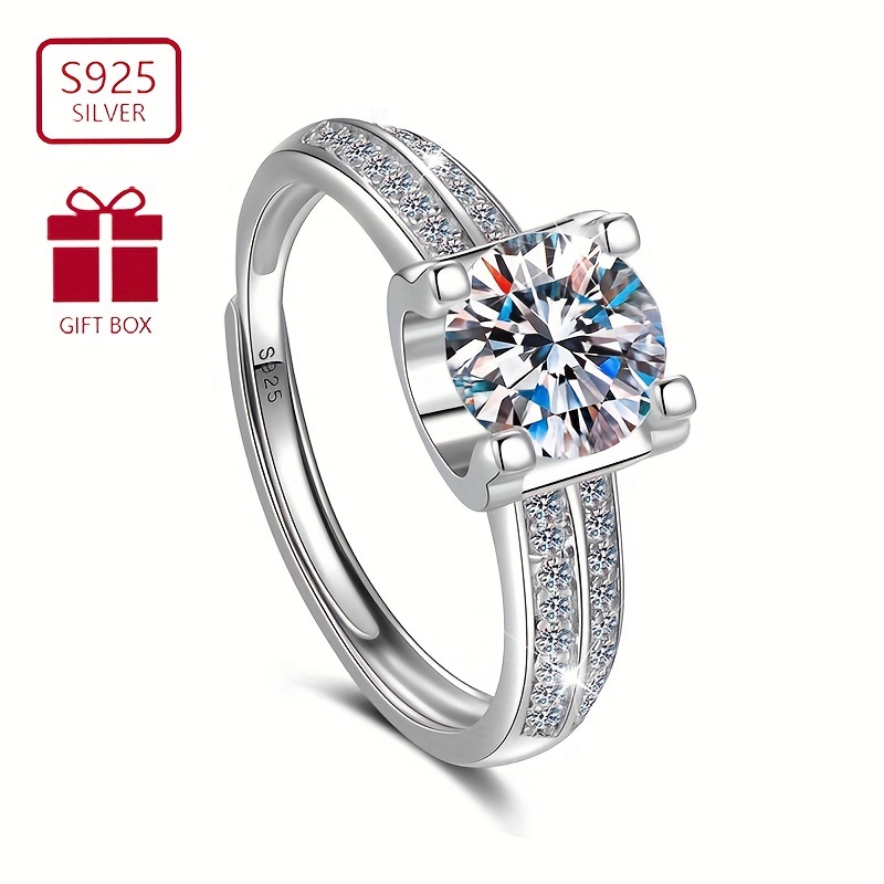 

Bague tête de en synthétique micro-incrustée, tendance et , en argent pur 925, poids ' 3.3g, 1 pièce, adaptée pour mariage, demande en mariage et cadeaux d'engagement pour femmes