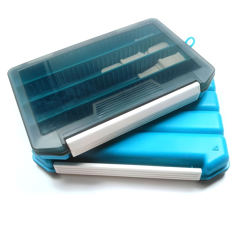 TEMU 2pcs Fishing Lure Box With Adjustable Dividers Portable Tackle Storage Organizer For Lures Jigs, Hooks And Fishing Accessories Multi-functional