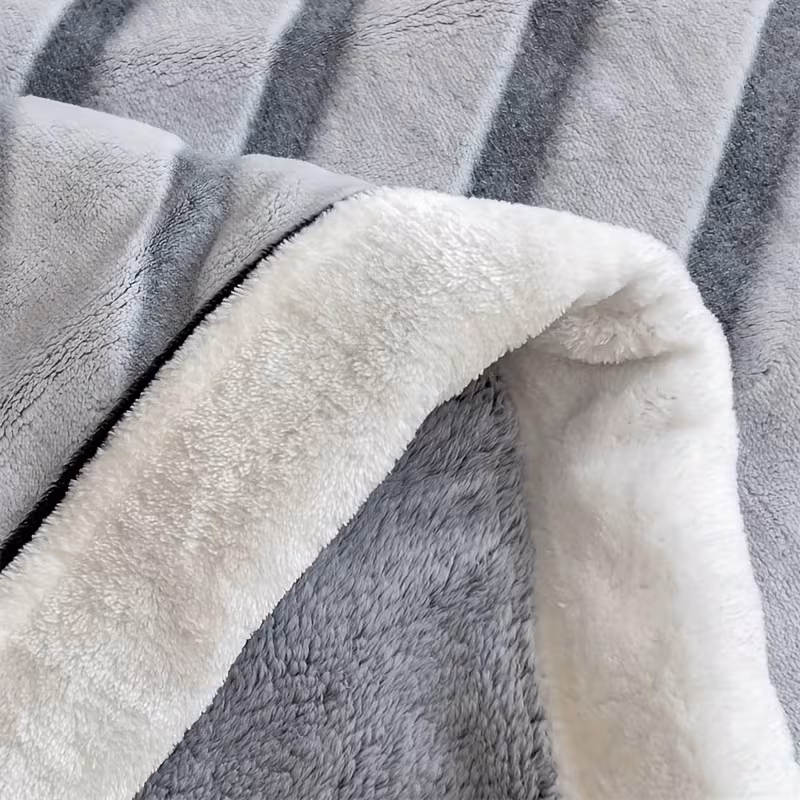 1pc of comfortable beige friendly milk velvet blanket warm bedding for autumn and winter machine washable and outdoor portable suitable for hotel and home use single blanket pillowcase not included winter blanket nautical theme cozy throw durable material velvet fabric warm coverlet snug wrap hotel guests Product details 2