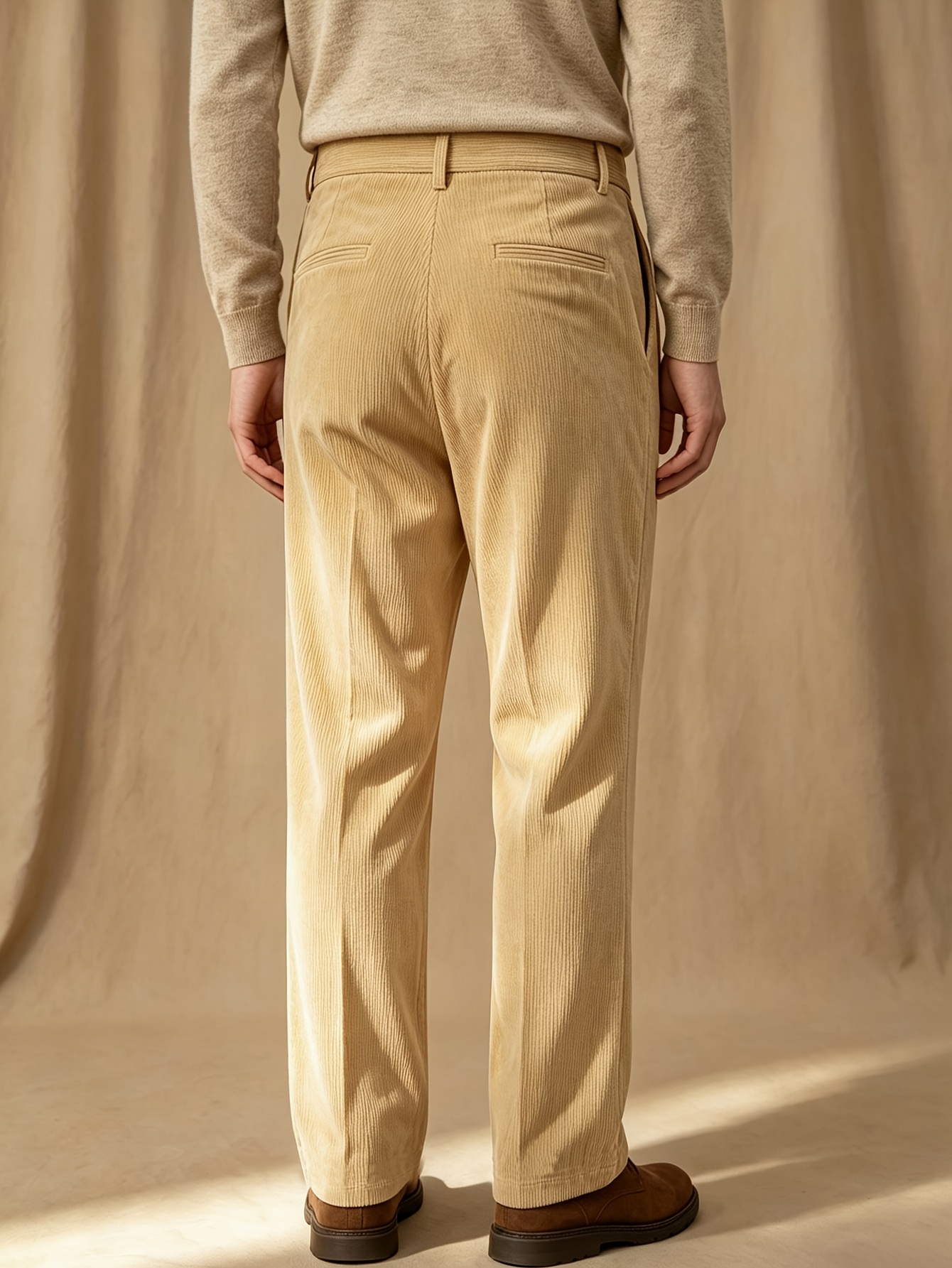 Corduroy Trousers Men'S Autumn Winter Style Straight Loose Men'S Casual Pants Business Suit Dress Pants