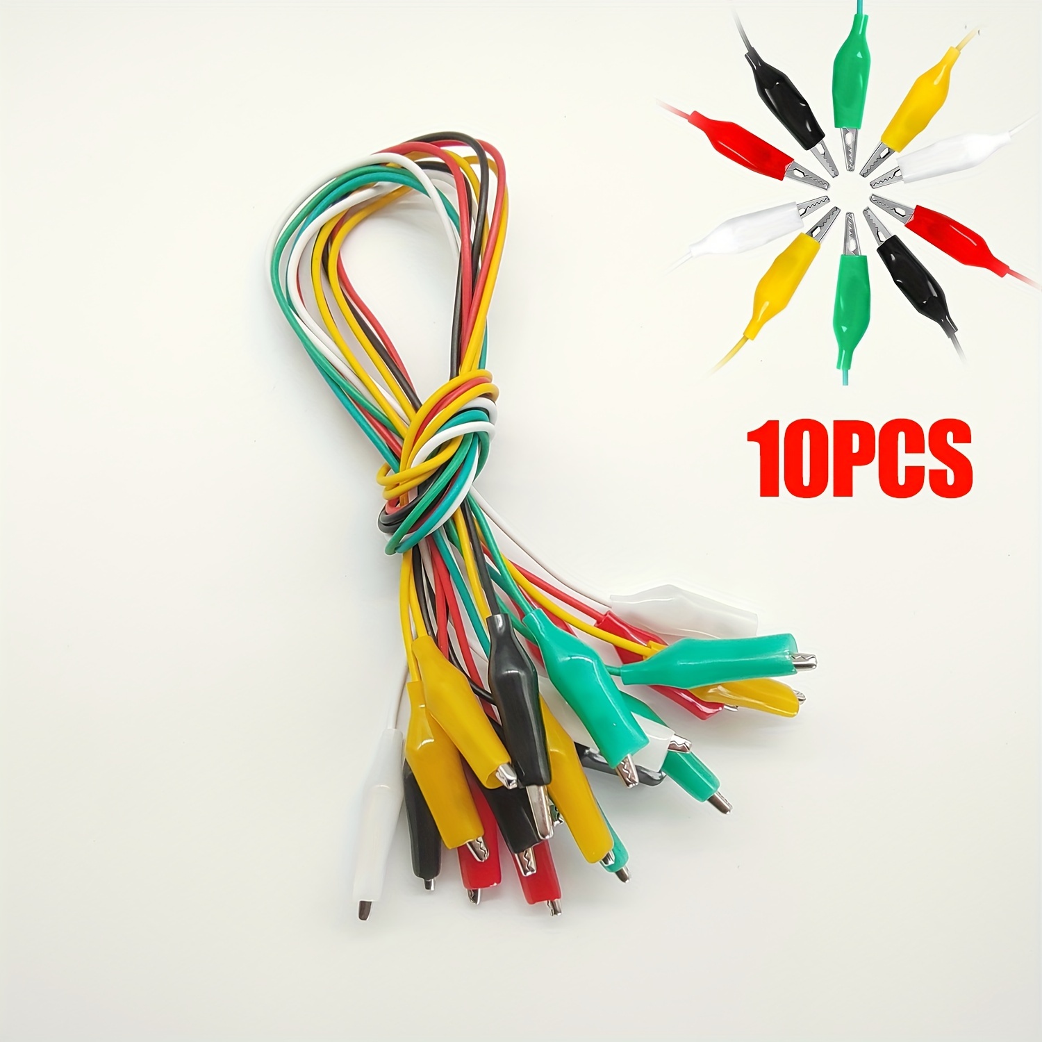 -quality Crocodile Clips For Electrical Testing, Test Crocodile Jumpers, Crocodile Jumper Cables With Clips For Electrical Tests, Circuit Connections, And Electronic Experiments
