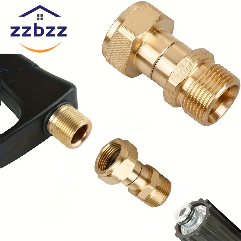 

M22 14mm Anti-winding Pressure Washer Swivel Connector - Metal, Universal Thread, Adapter Type