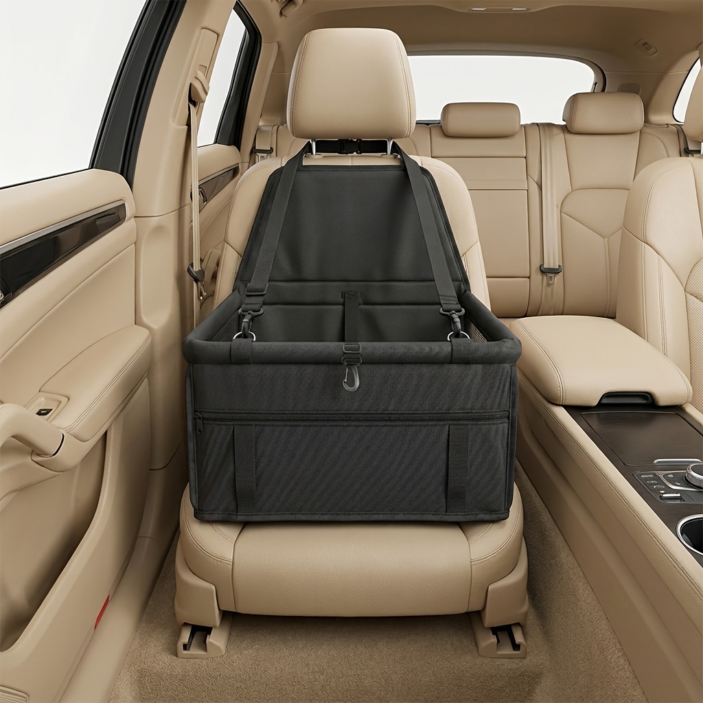 Dog Car Seat - Pet Travel Carrier, Durable Fabric, Adjustable Straps, Suitable For Long Car , Essential For Dog Safety Travel, Suitable For Small To Medium Dogs