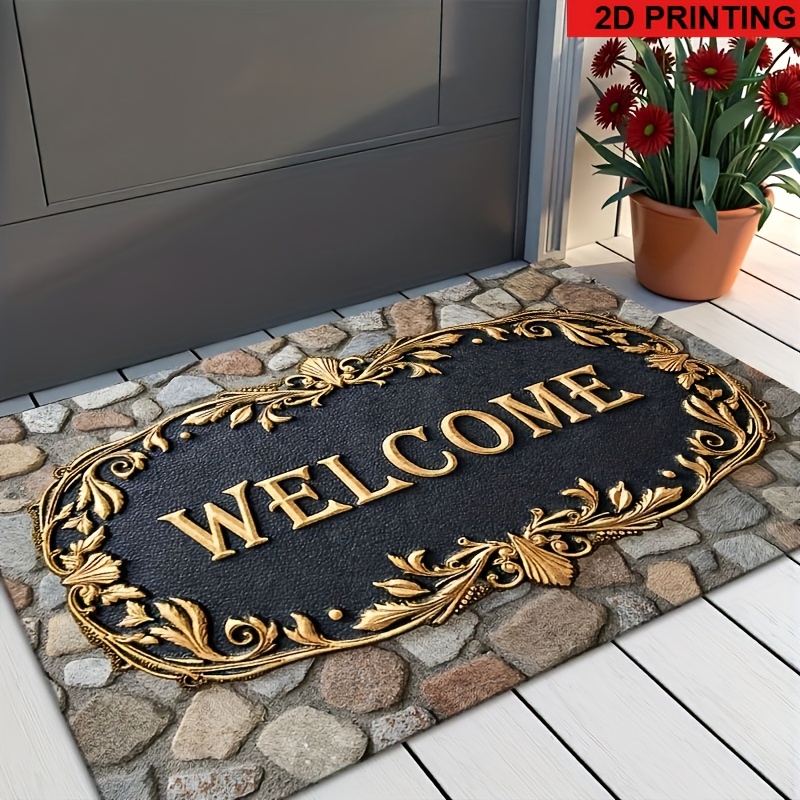 TEMU 2d Flat 1 Vintage Mat | Non-slip, Machine Washable, Polyester, With Design, Suitable For , Living Rooms, Offices - Sea Eagle