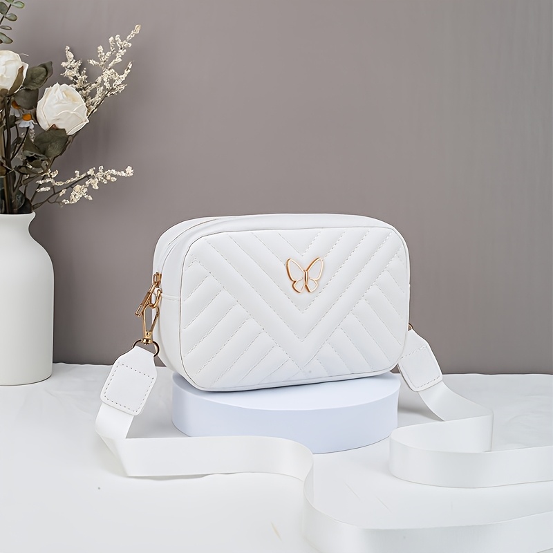 New Stylish V-shaped Embroidered Women's Trendy Decorative Small Square Bag