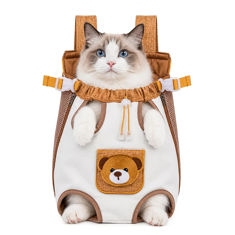 Portable Pet Backpack for Dogs and Cats, Cute Bear Style