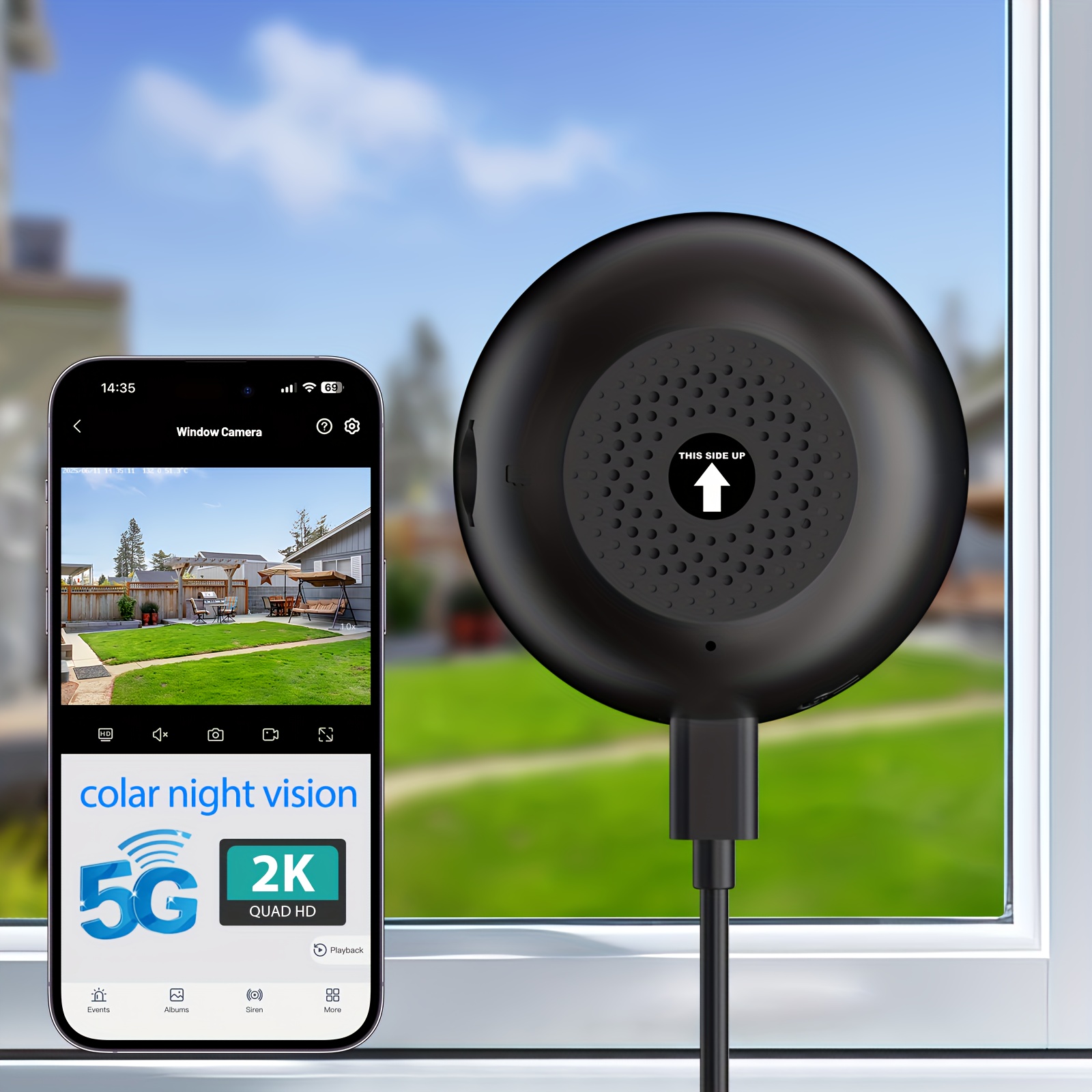 TEMU Window Security Camera