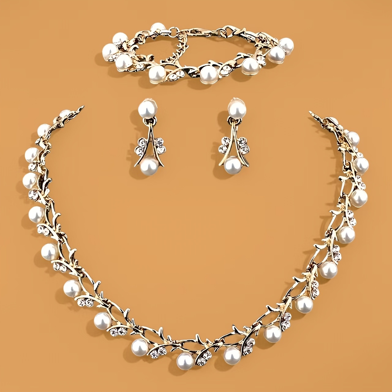 Cross-Border Hot European And * All-Match Pearl Earrings Necklace Bracelet Women'* image 4