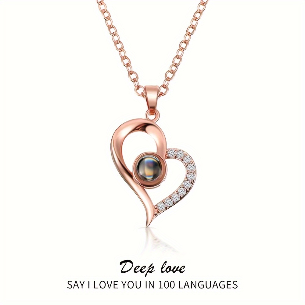 i love you necklace in   languages high end rose gift box for mom wife girlfriend her on anniversary mothers day valentines day christmas birthday gifts for women details 2