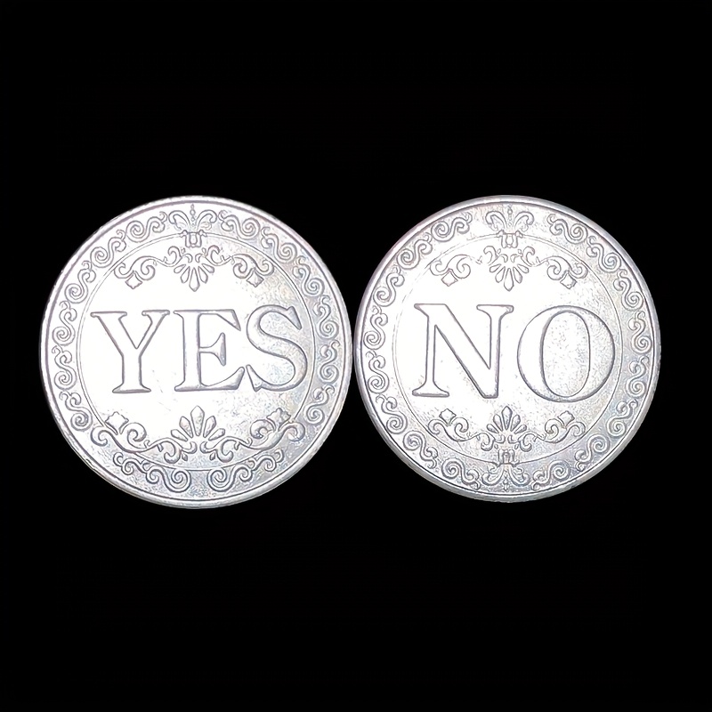 1 медная монета для принятия решений yes или no, разные цвета, идеальная примета, подходящая для вечеринок, магических аксессуаров и праздничного домашнего декора,   подарок на рождество и   год подробные сведения 7