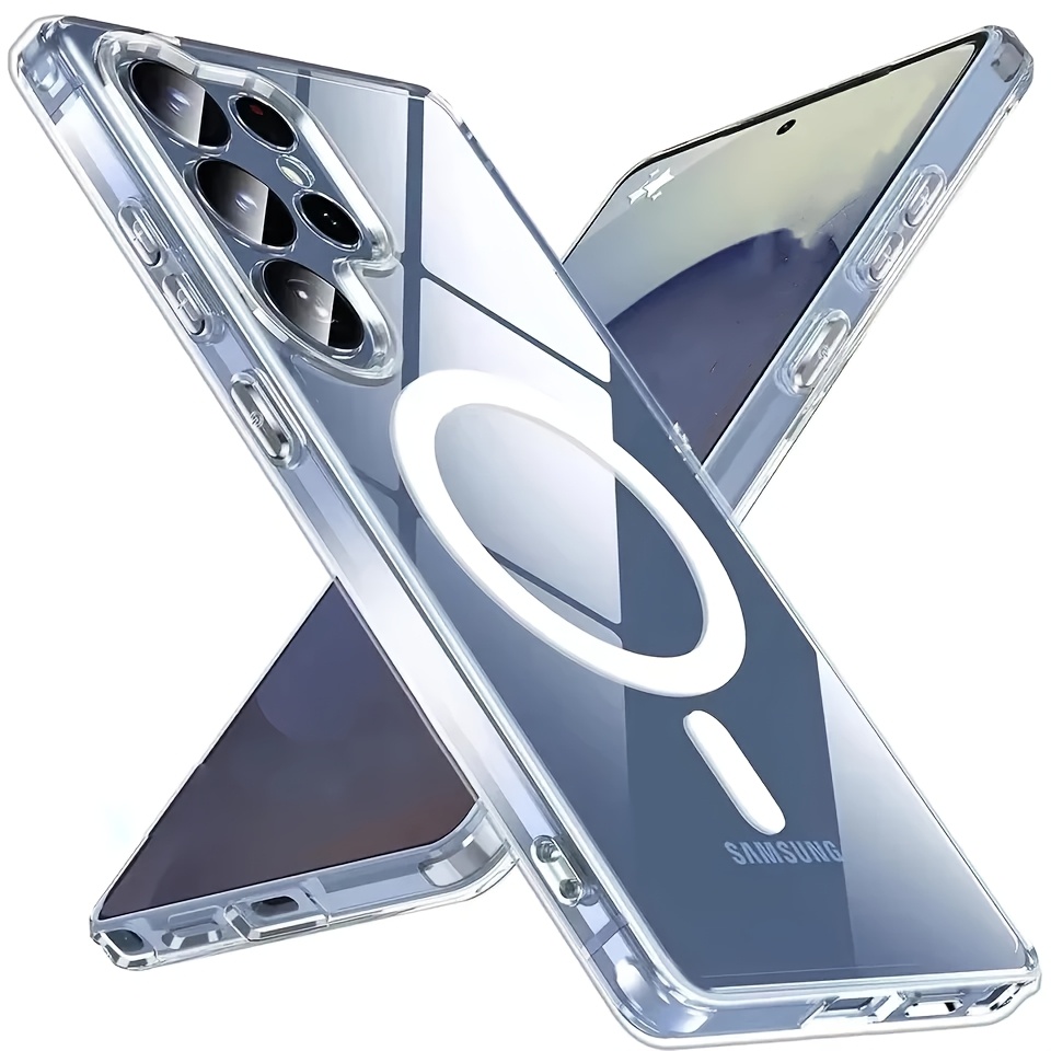 Phone Case - Luxury Clear Case For For Galaxy S26 S26 Plus S26 Ultra Transparent Acrylic Magnetic Wireless Charging Cover