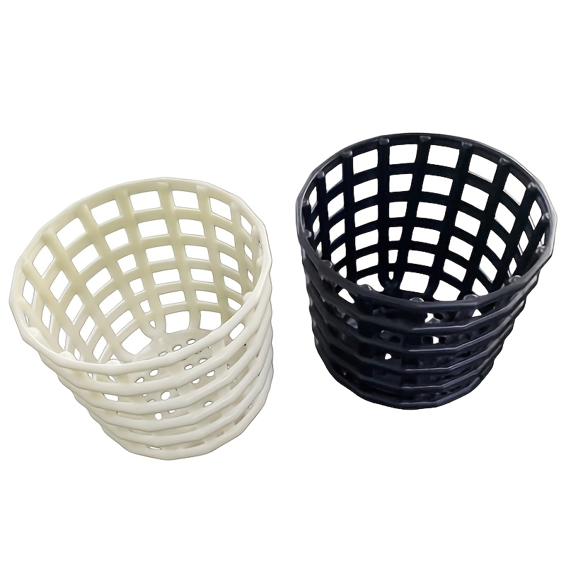 TEMU 2pcs Texture Desktop Storage Box Set, Cosmetic Organizer, Hollow Portable Resin Container, Hollow Ventilation Dust-free, Stationery/jewelry