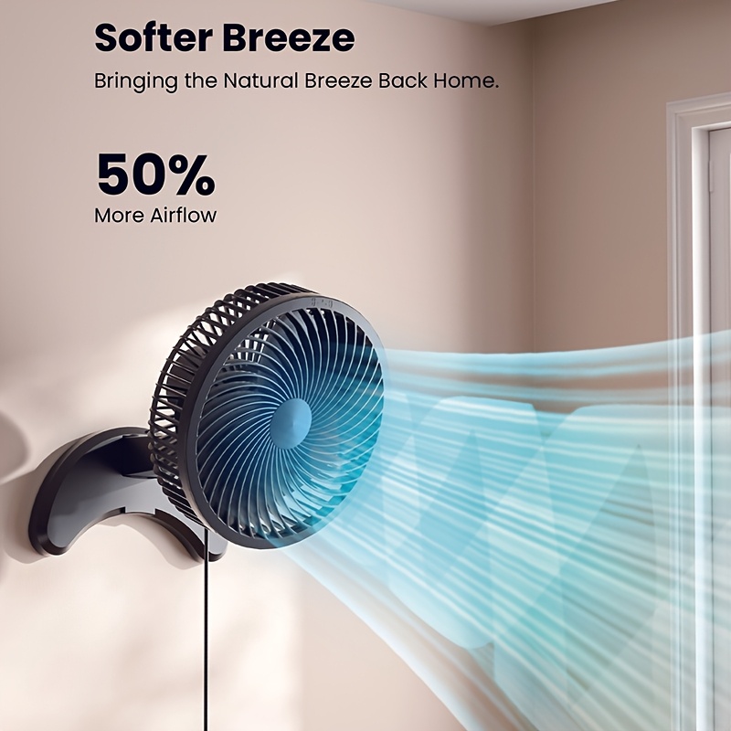 Ventilateur mural électrique à tête inclinable et télécommande de 16 pouces, tro