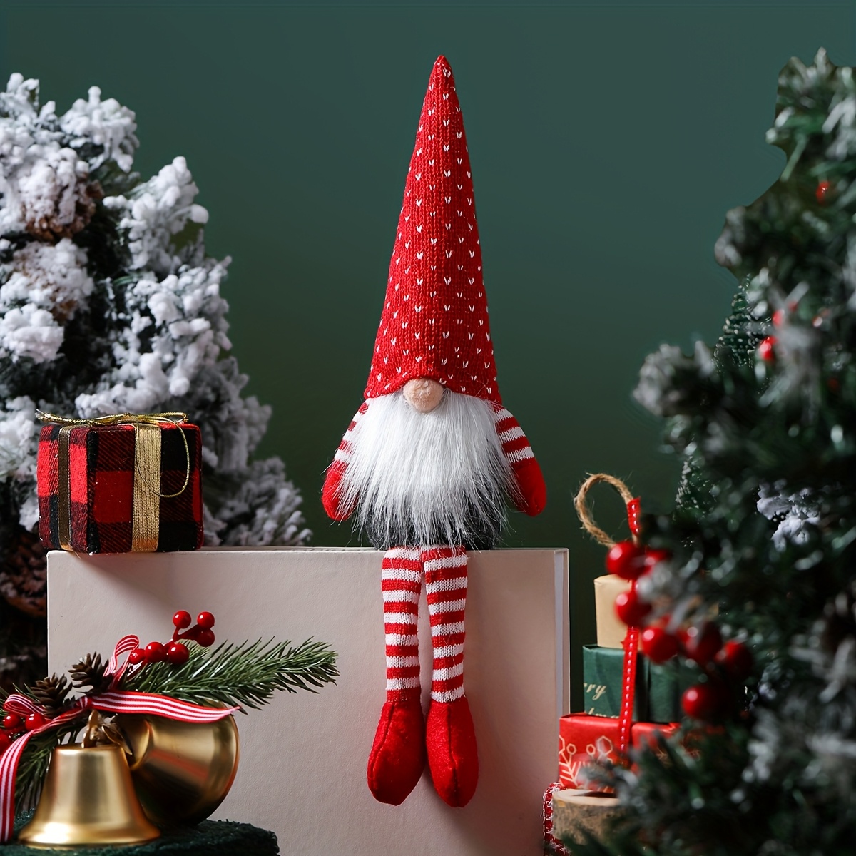 3pcs holiday christmas gnome doll decoration   style faceless elderly decoration   hanging at home and hotel christmas parties holiday decoration Product details 5