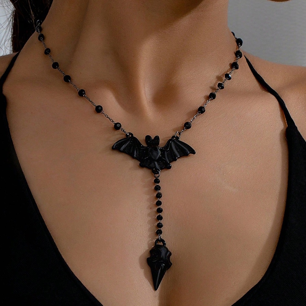 TEMU A Gothic Halloween Y-shaped Necklace For Women, Perfect For Fashion Parties, Halloween, And Everyday Wear