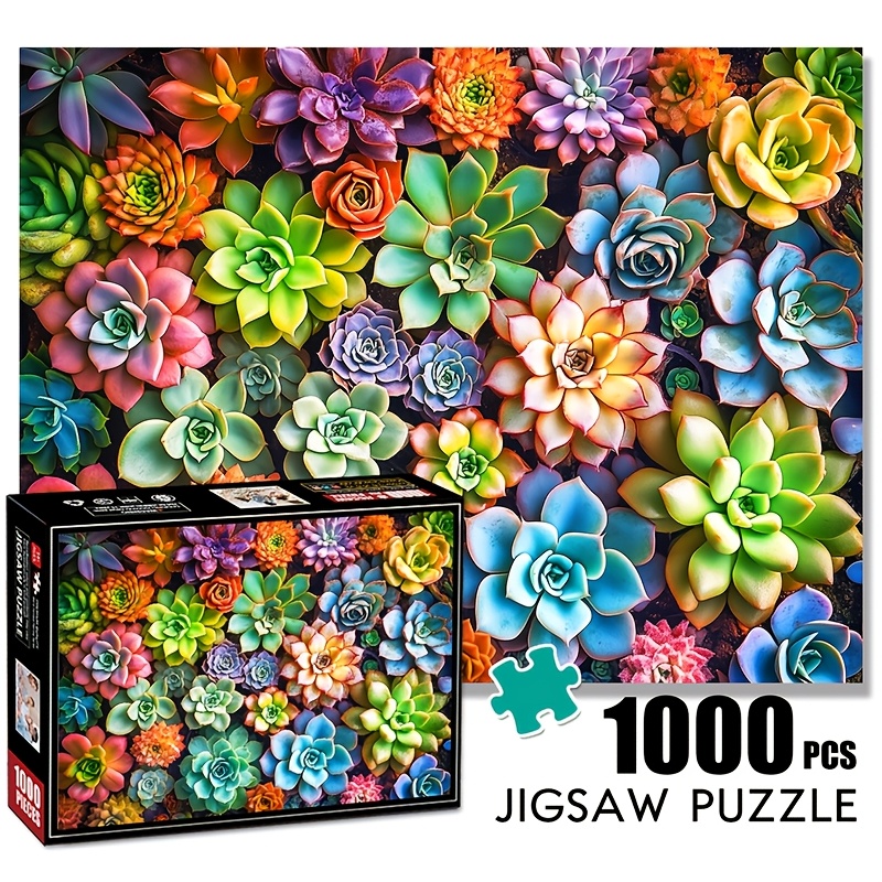 side view succulent puzzle 1000pcs large puzzle - Temu