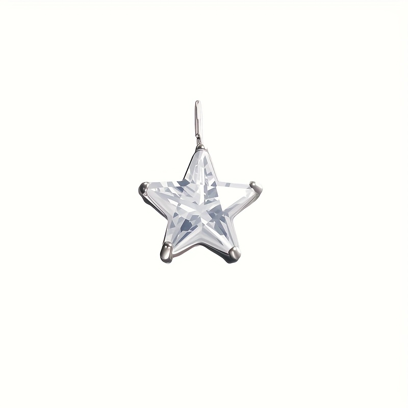Star and Heart-Shaped Colorful Zirconia Pendant