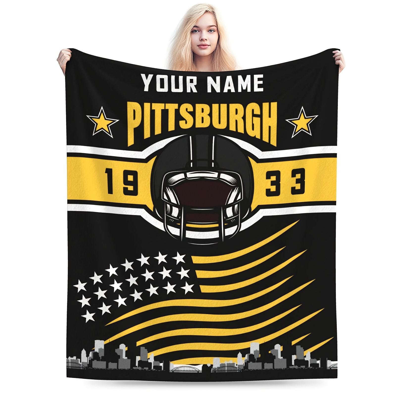 

Customizable Fleece Blanket, Personalized City Fleece , For , Polyester Rectangular No-power