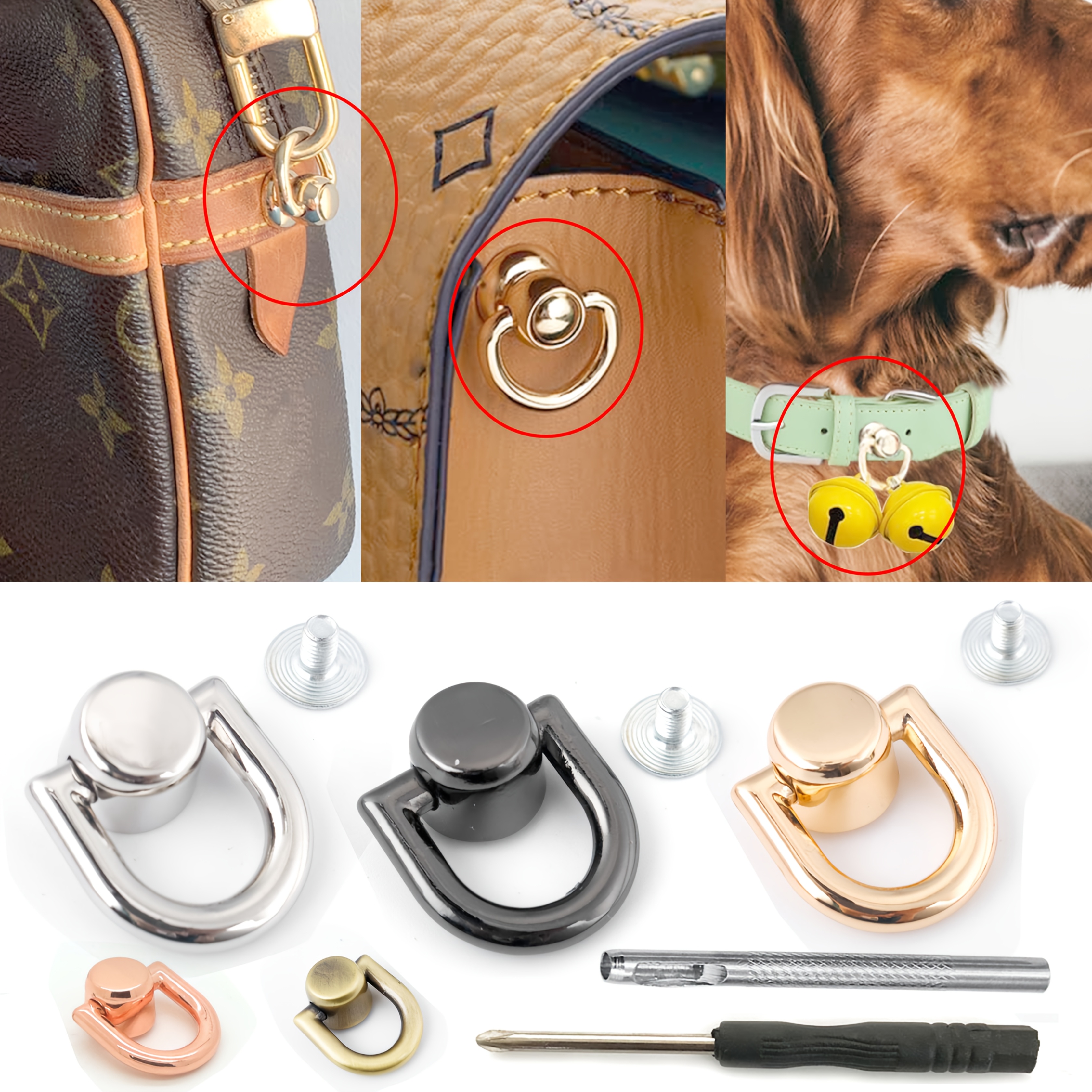 

Accessories For Bags Including D-ring Clips, Buckles, And Chain Handles For Purse Making, Diy Wallet Making