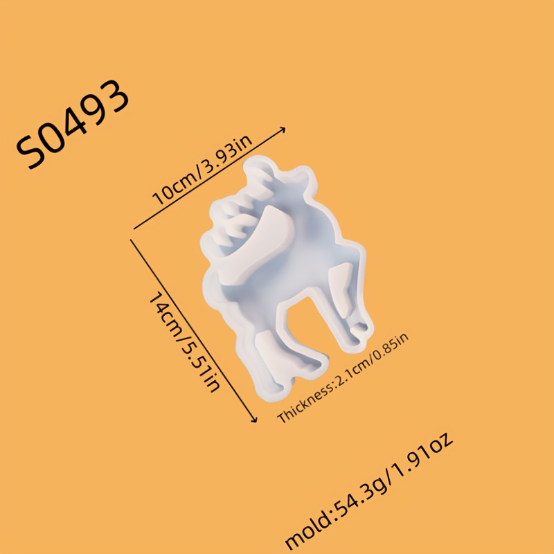 Resin Silicone Mold For Christmas Reindeer 3d Ornaments, Candle Silicone Mold, Gypsum Ornament Silicone Mold, Home Decoration Epoxy Resin Mold S0493 54.3g