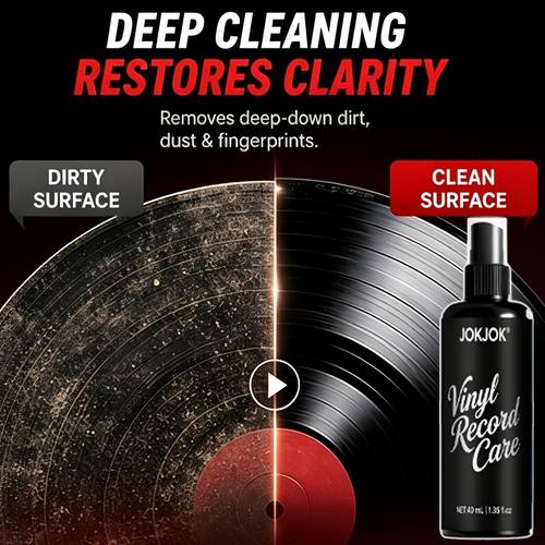 jokjok 40ml vinyl record anti static fingerprint remover for lp albums deep surface renewal smooth protection restore