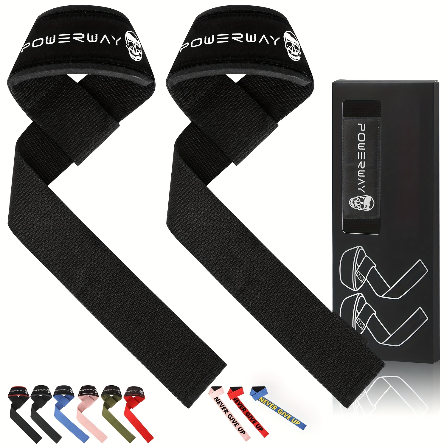 1 pair sports fitness wrist pull strap adjustable gym wrist brace strength training and weightlifting durable polyester wrist bags for men and women green   red weightlifting wrist straps