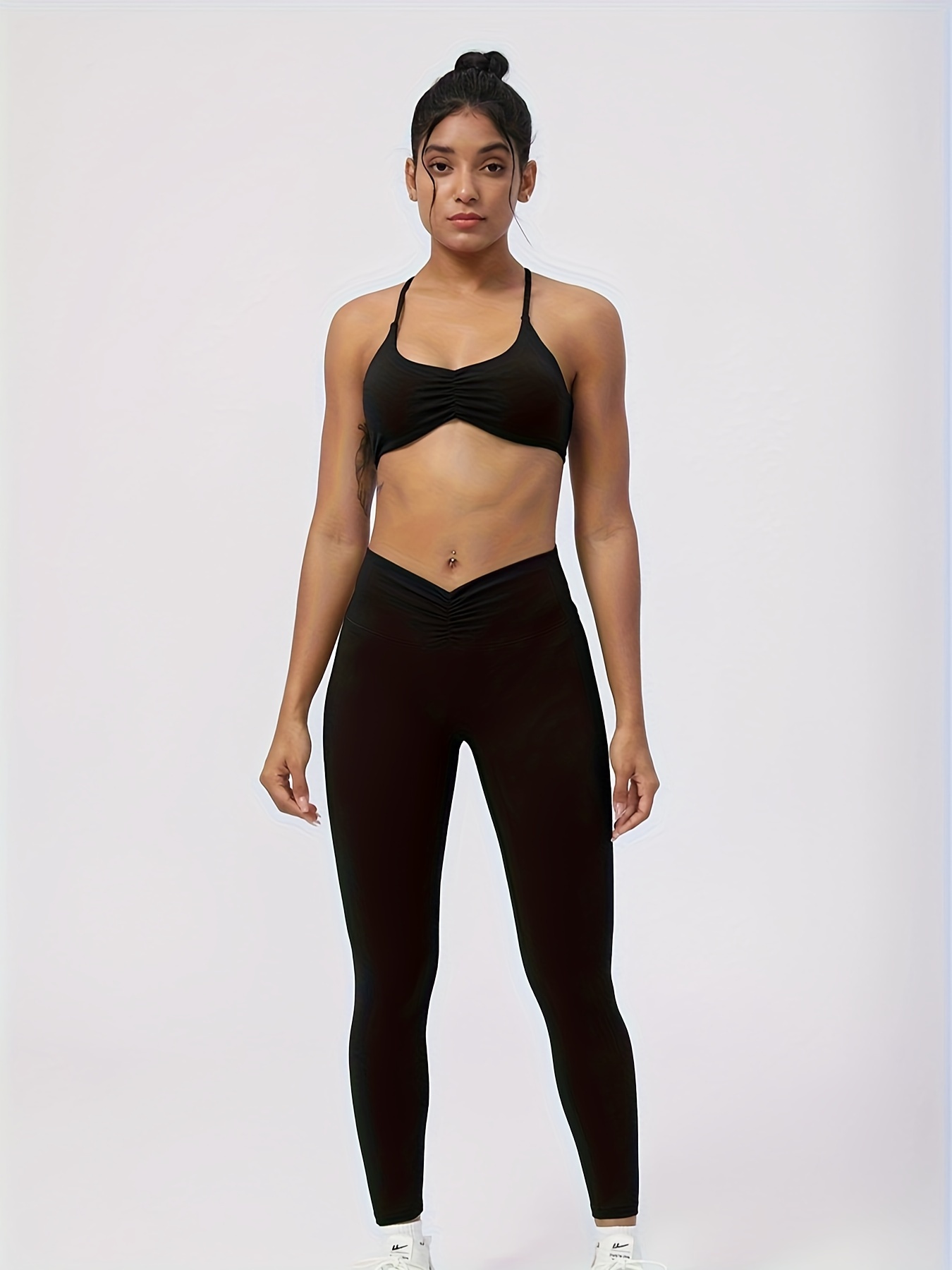 Frauen Weste Sport-BH Einfache Fitness U Typ Yoga Unterwäsche Beauty Back  Top Schwimm Leggings Damen