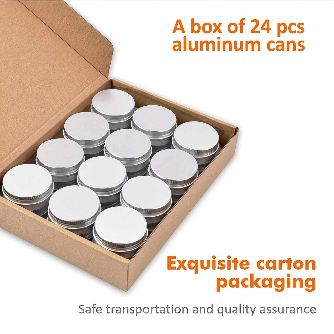 TEMU 24 stuks 15 ml (0.5Oz) aluminium blikken met schroefdeksel (geschikt voor het verpakken van diverse items)