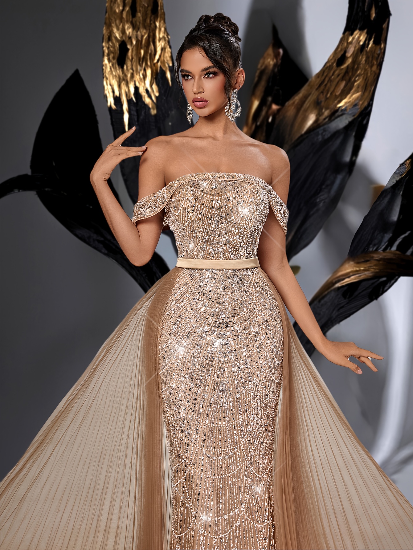 fashion one shoulder high slit dress Flawlessly Fitted One-Shoulder Maxi: High Slit & Midriff Cutout! Blue / XS