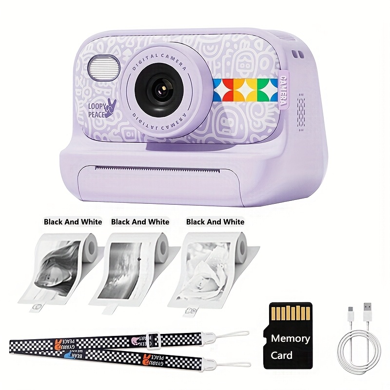 s9 instant print camera sd card thermal paper action printer Temu