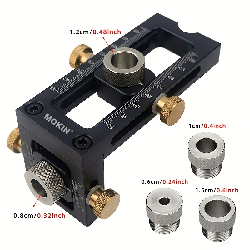 Woodworking Tools 2in 1 Drill Punch Positioner Locator Jig Dowel Drill Guide Kit Punching Bed Cabinet Screw Tools