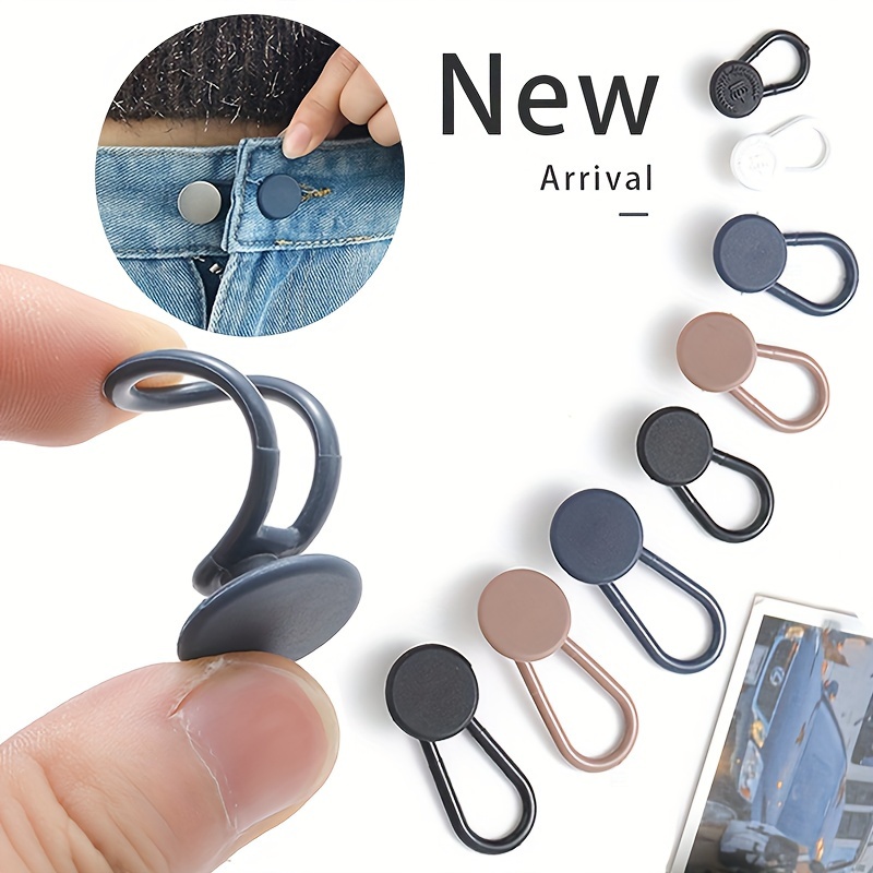 

8pcs Waist Expansion Buckle Telescopic Button Seamless Small Change Large Removable Button Waist Extension Jeans Waist Adjustment Buckle