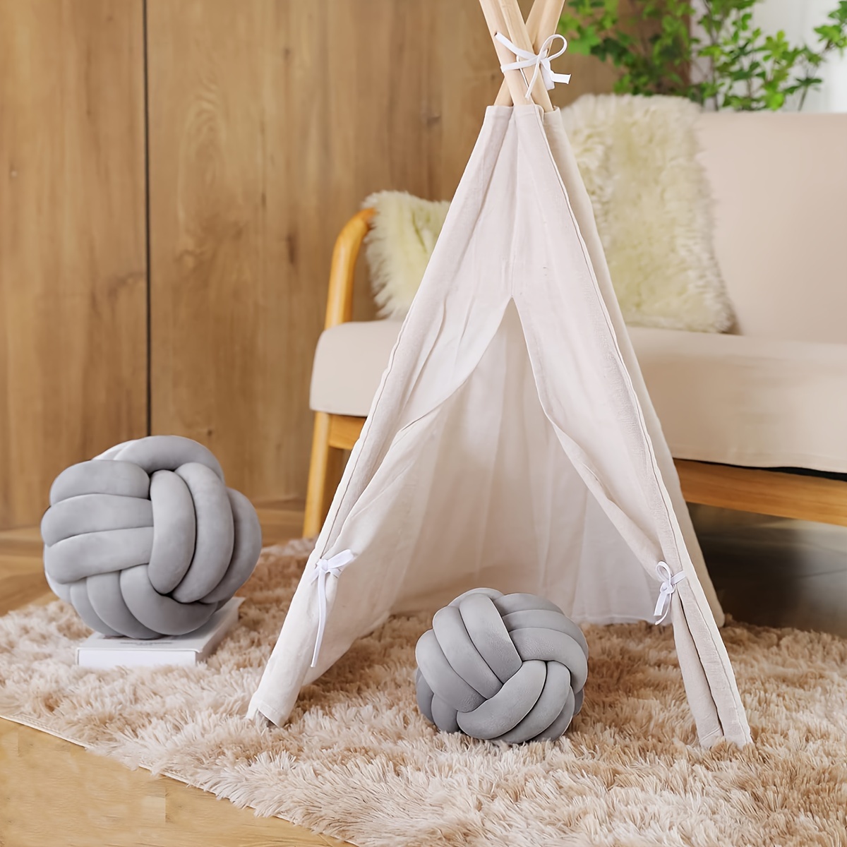 Knot Pillow Round Ball Cushion Bedroom Household factory Throw Pillow Children Room Deco