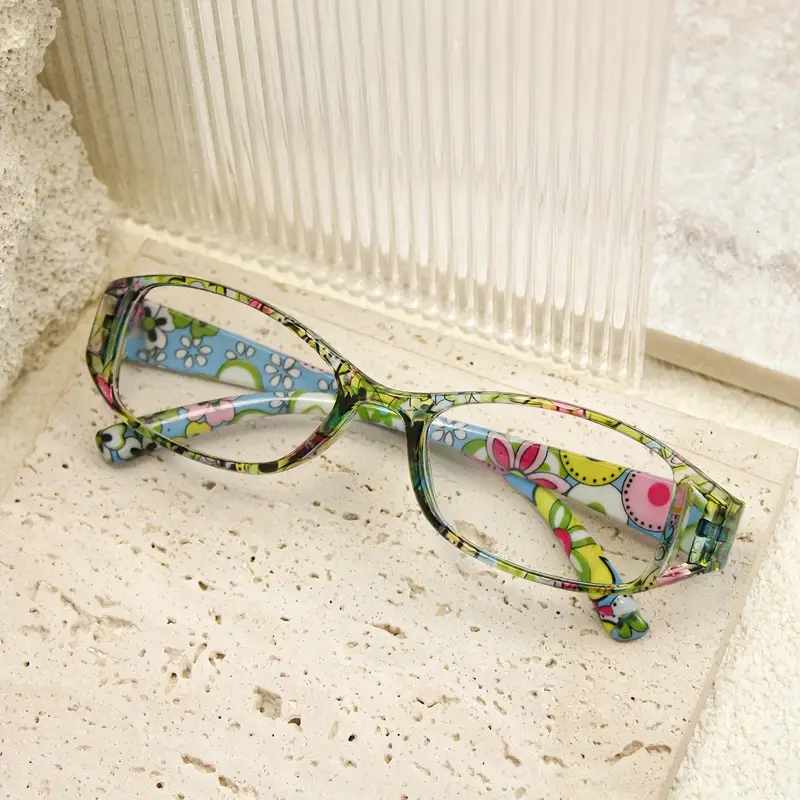 8pcs womens floral reading glasses with anti glare blue light blocking lenses 1 0 to 4 0 magnification multi floral patterns purple teal for computer phone books use ideal gift for book lovers professionals sturdy eyewear multipack protection stylish optical wear vision support Product details 6