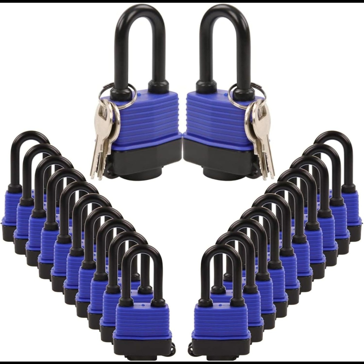 Keyed Padlock Heavy Duty Long Shackle Padlock With 4 Keys, Outdoor - View #3