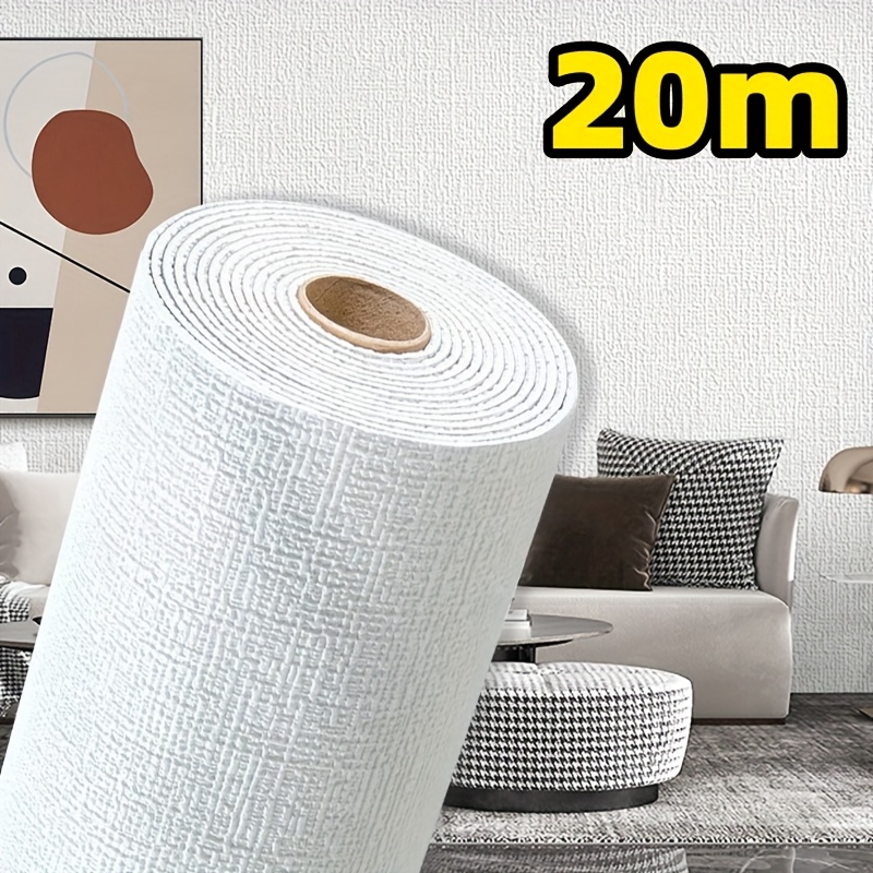1 roll of 20m 3d foam wallpaper stickers self     panels textured   renovation wall stickers peel and   to clean and install suitable for living room kitchen bedroom   office decoration